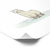 Niedliche Lama-Illustration - Adorable und ruhige  Fotodruck (Ecke)