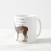 Niedliche Lama-Illustration No Prob-llama Kaffeetasse (VorderseiteRechts)