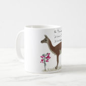 Niedliche Lama-Illustration No Prob-llama Kaffeetasse (Vorderseite Links)