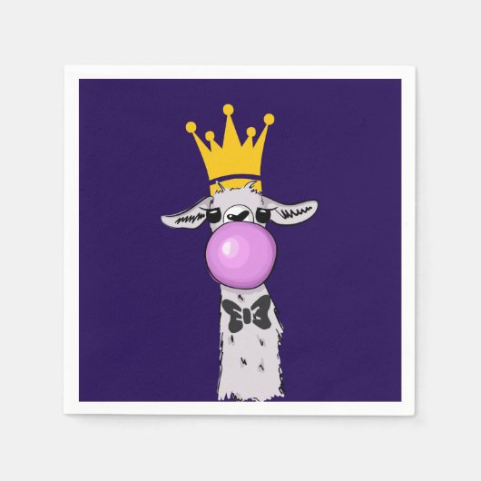 Niedliche Lama-Illustration Serviette (Vorderseite)