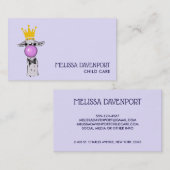 Niedliche Lama-Illustration Visitenkarte (Vorne/Hinten)