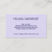 Niedliche Lama-Illustration Visitenkarte (Rückseite)