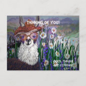 .Niedliche Lama-Kunst mit Brille. Und Kunst Postkarte (Vorderseite)