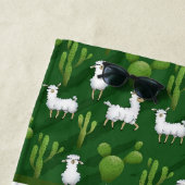 Niedliche Lama-Liebhaber fügen Namen hinzu Strandtuch (Beispiel)