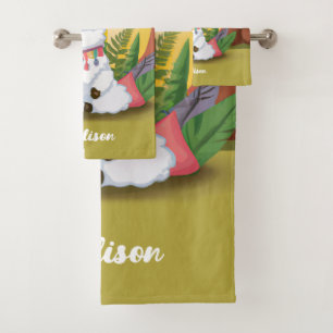 Niedliche Lama-Meditation im Magischen Wald Badhandtuch Set