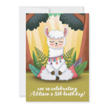 Niedliche Lama-Meditation im Magischen Wald Geburt