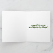 Niedliche Lama-Meditation im Magischen Wald Geburt Karte (Innenseite)