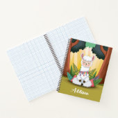 Niedliche Lama-Meditation im Magischen Wald Notizblock (Innenseite)