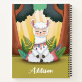 Niedliche Lama-Meditation im Magischen Wald Notizblock (Rückseite)