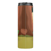 Niedliche Lama-Meditation im Magischen Wald Thermosbecher (Rückseite)