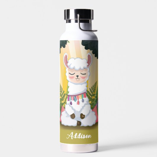 Niedliche Lama-Meditation im Magischen Wald Trinkflasche (Links)