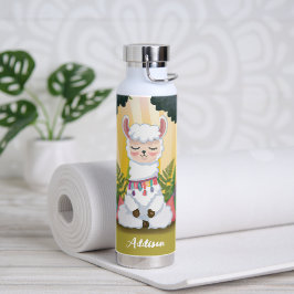 Niedliche Lama-Meditation im Magischen Wald Trinkflasche