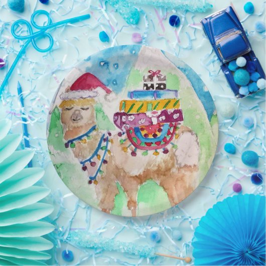 Niedliche Lama-Party-Platte für Weihnachtsmalerei Pappteller (Party)