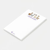 Niedliche Lama-Post-it-Notizen Post-it Klebezettel (angewinkelt)