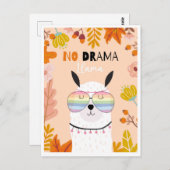 Niedliche Lama-Postkarte Postkarte (Vorne/Hinten)