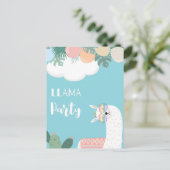 Niedliche Lama-Postkarte Postkarte (Stehend Vorderseite)