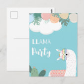 Niedliche Lama-Postkarte Postkarte (Vorne/Hinten)