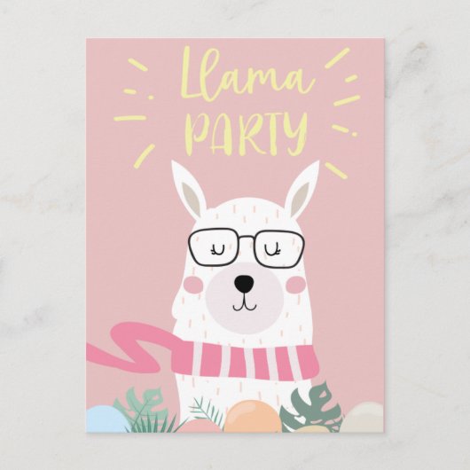 Niedliche Lama-Postkarte Postkarte (Vorderseite)