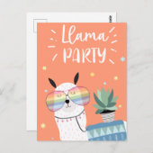 Niedliche Lama-Postkarte Postkarte (Vorne/Hinten)