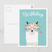 Niedliche Lama-Postkarte Postkarte (Vorne/Hinten)