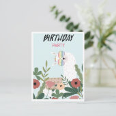 Niedliche Lama-Postkarte Postkarte (Stehend Vorderseite)