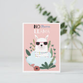Niedliche Lama-Postkarte Postkarte (Stehend Vorderseite)