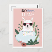 Niedliche Lama-Postkarte Postkarte (Vorne/Hinten)