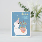 Niedliche Lama-Postkarte Postkarte (Stehend Vorderseite)