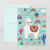 Niedliche Lama-Postkarte Postkarte (Vorne/Hinten)