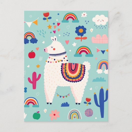 Niedliche Lama-Postkarte Postkarte (Vorderseite)
