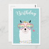 Niedliche Lama-Postkarte Postkarte (Vorne/Hinten)