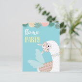 Niedliche Lama-Postkarte Postkarte (Stehend Vorderseite)
