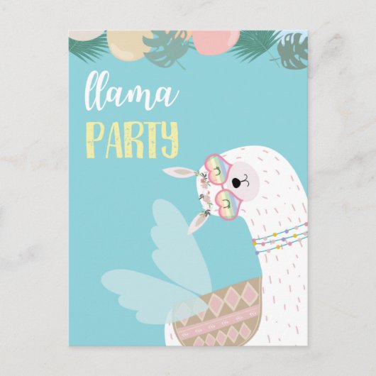 Niedliche Lama-Postkarte Postkarte (Vorderseite)