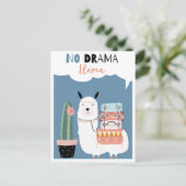 Niedliche Lama-Postkarte Postkarte (Stehend Vorderseite)