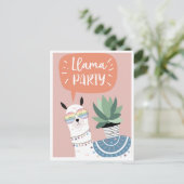 Niedliche Lama-Postkarte Postkarte (Stehend Vorderseite)