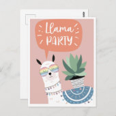 Niedliche Lama-Postkarte Postkarte (Vorne/Hinten)