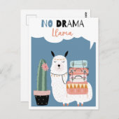 Niedliche Lama-Postkarte Postkarte (Vorne/Hinten)