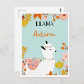 Niedliche Lama-Postkarte Postkarte (Vorne/Hinten)