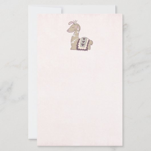 Niedliche Lama-Prinzessin mit einer Krone (Vorderseite)