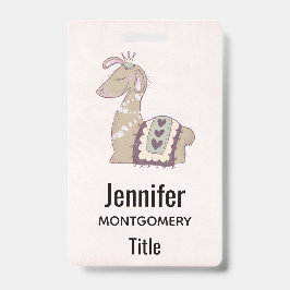 Niedliche Lama-Prinzessin mit einer Krone Ausweis