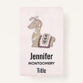 Niedliche Lama-Prinzessin mit einer Krone Ausweis (Vorderseite)