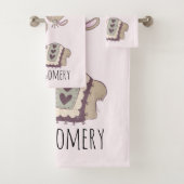 Niedliche Lama-Prinzessin mit einer Krone Badhandtuch Set (Insitu)
