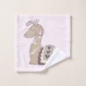 Niedliche Lama-Prinzessin mit einer Krone Badhandtuch Set (Waschlappen)