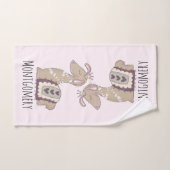 Niedliche Lama-Prinzessin mit einer Krone Badhandtuch Set (Handtuch)