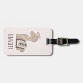 Niedliche Lama-Prinzessin mit einer Krone Gepäckanhänger (Vorderseite horizontal)