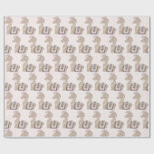 Niedliche Lama-Prinzessin mit einer Krone Geschenkpapier (Flach)