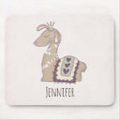 Niedliche Lama-Prinzessin mit einer Krone Mousepad (Vorne)