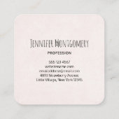 Niedliche Lama-Prinzessin mit einer Krone Quadratische Visitenkarte (Rückseite)