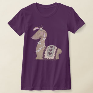 Niedliche Lama-Prinzessin mit einer Krone T-Shirt