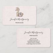 Niedliche Lama-Prinzessin mit einer Krone Visitenkarte (Vorne/Hinten)